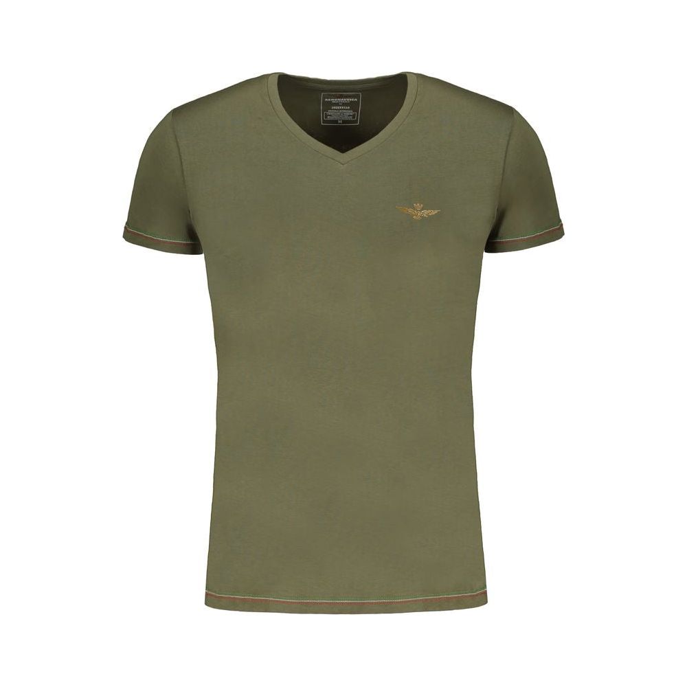 Aeronautica Militare Green Cotton T-Shirt MAN T-SHIRTS Aeronautica Militare