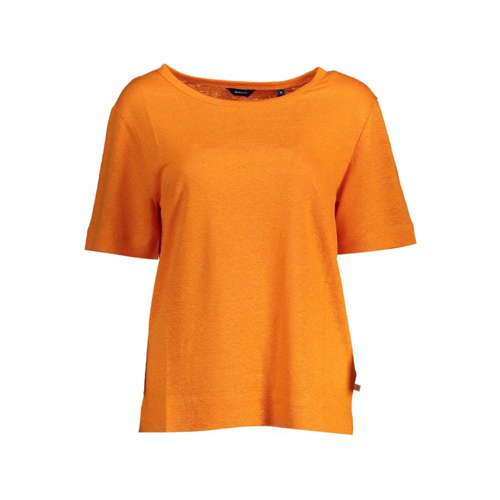 Gant Elegant Linen Tee with Wide Neckline Gant