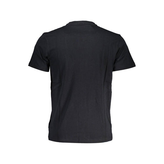 Napapijri Elegant Embroidered Black Cotton Tee Napapijri