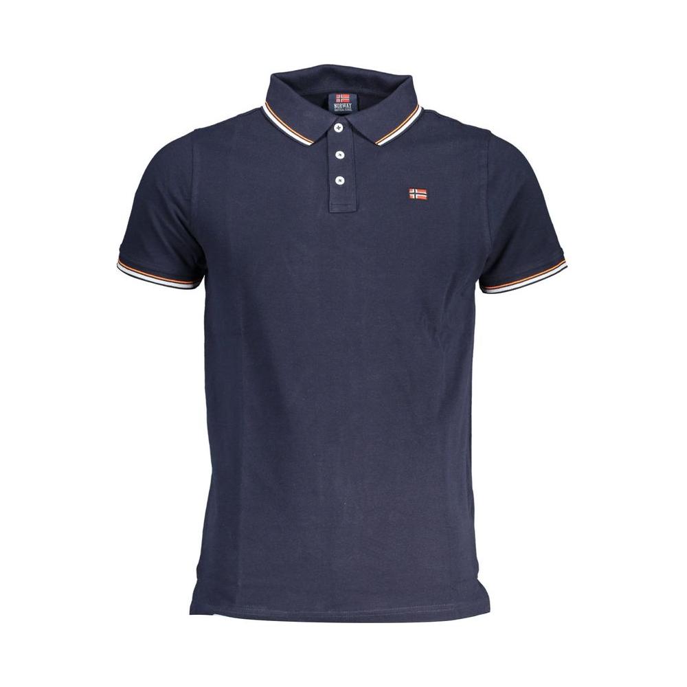 Norway 1963 Classic Blue Polo with Contrasting Accents Norway 1963