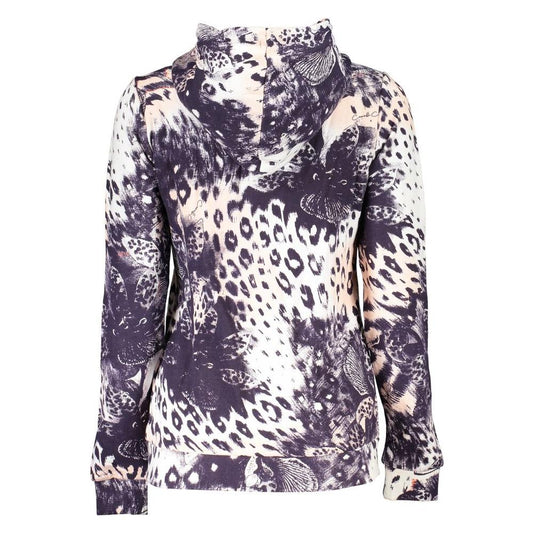 Cavalli Class Chic Pink Hooded Sweatshirt with Contrast Details Cavalli Class