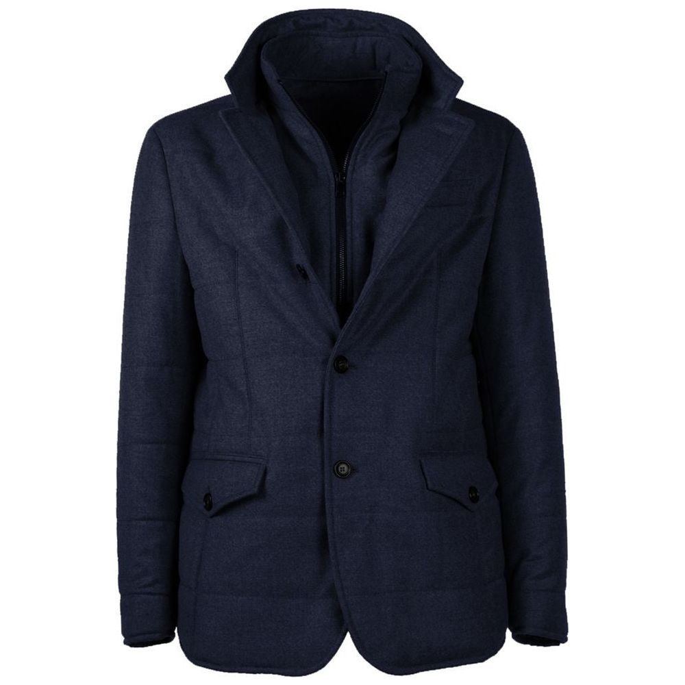 Made in Italy Blue Wool Jacket Made in Italy