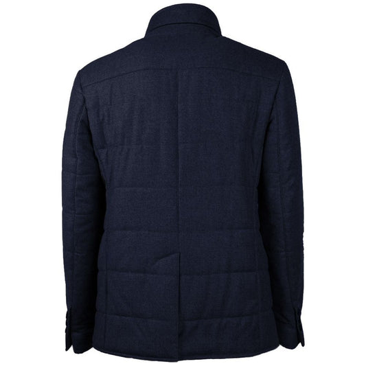 Made in Italy Blue Wool Jacket Made in Italy