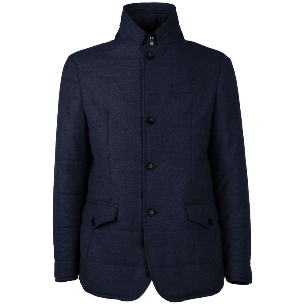 Made in Italy Blue Wool Jacket Made in Italy