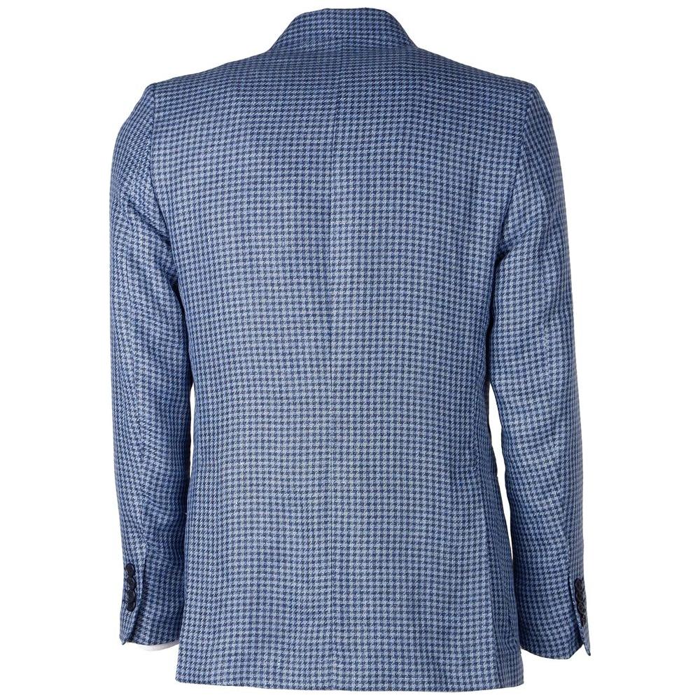 Made in Italy Blue Wool Vergine Blazer Made in Italy