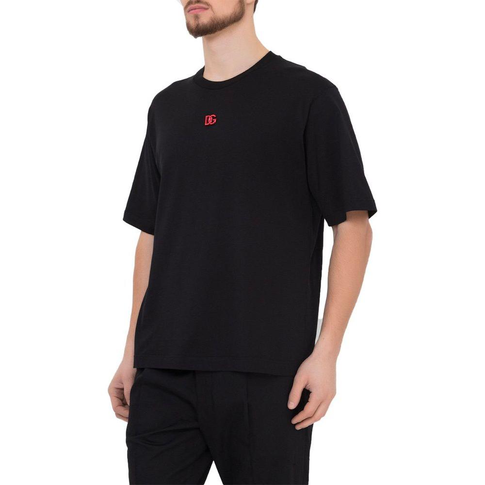 Dolce & Gabbana Black Cotton T-Shirt Dolce & Gabbana