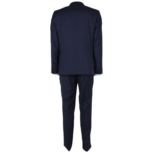 Made in Italy Blue Virgin Wool Men's Suit Made in Italy