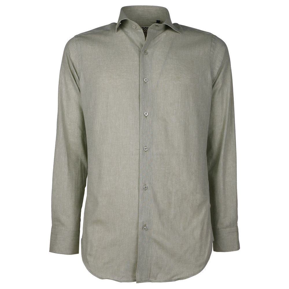 Made in Italy Army Cotton Shirt Made in Italy