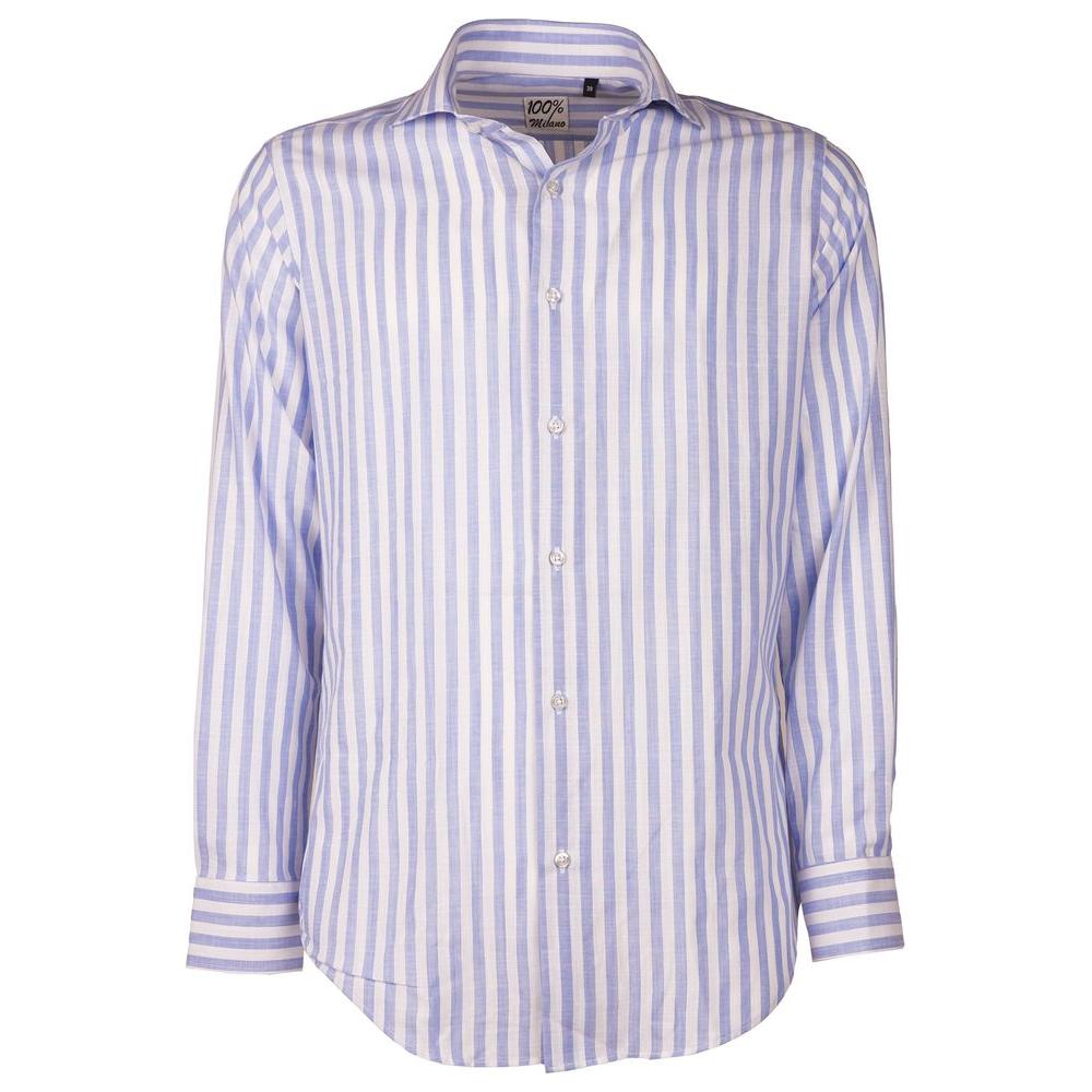 Made in Italy Light Blue Cotton Shirt Made in Italy