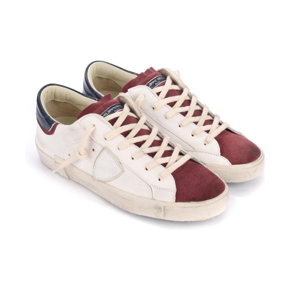 Philippe Model Elegant Leather Sneakers with Suede Accents Philippe Model