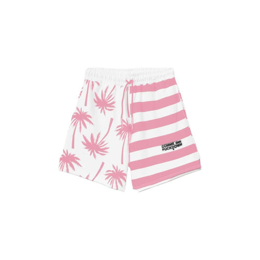 Comme Des Fuckdown Chic Pink Striped Drawstring Shorts Comme Des Fuckdown