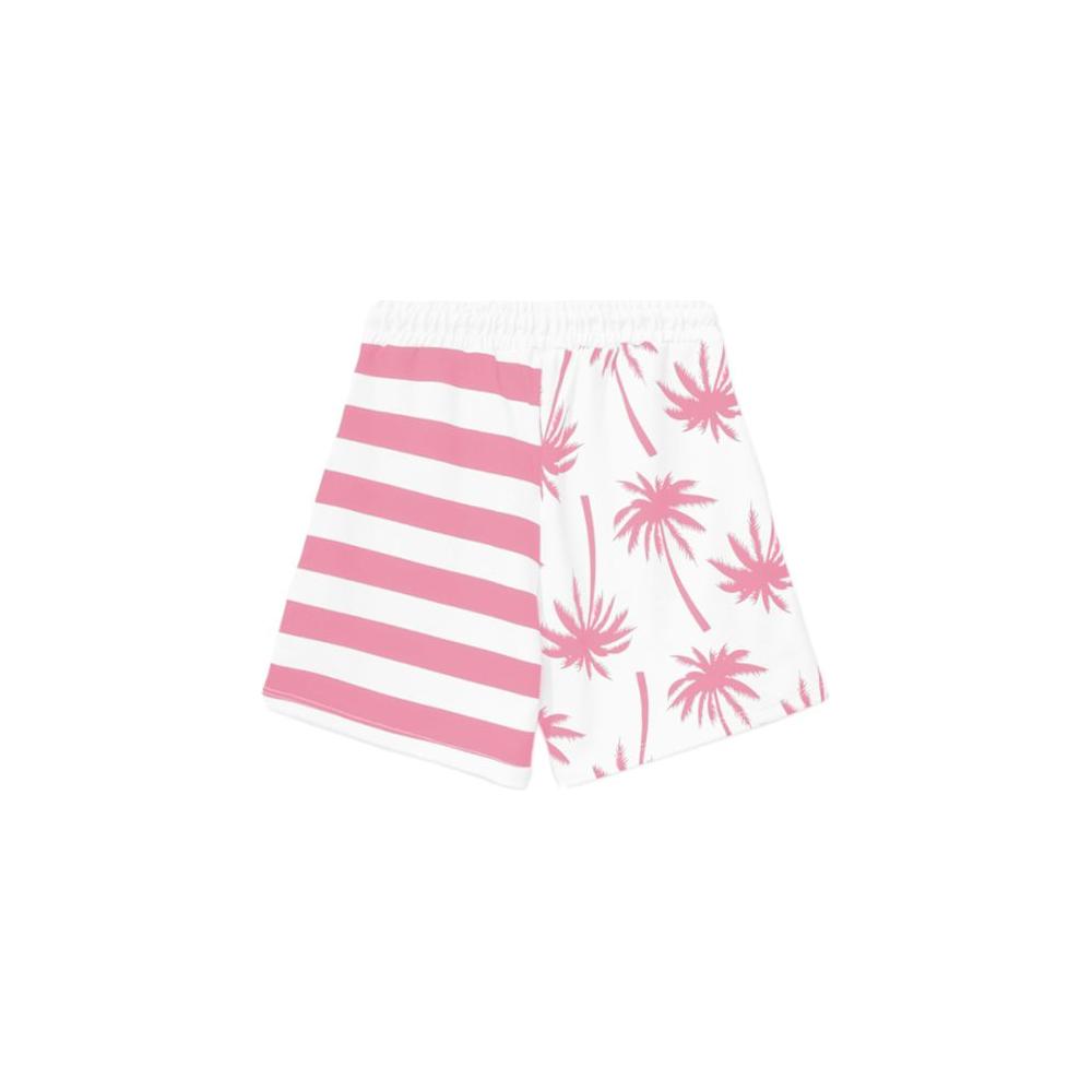 Comme Des Fuckdown Chic Pink Striped Drawstring Shorts