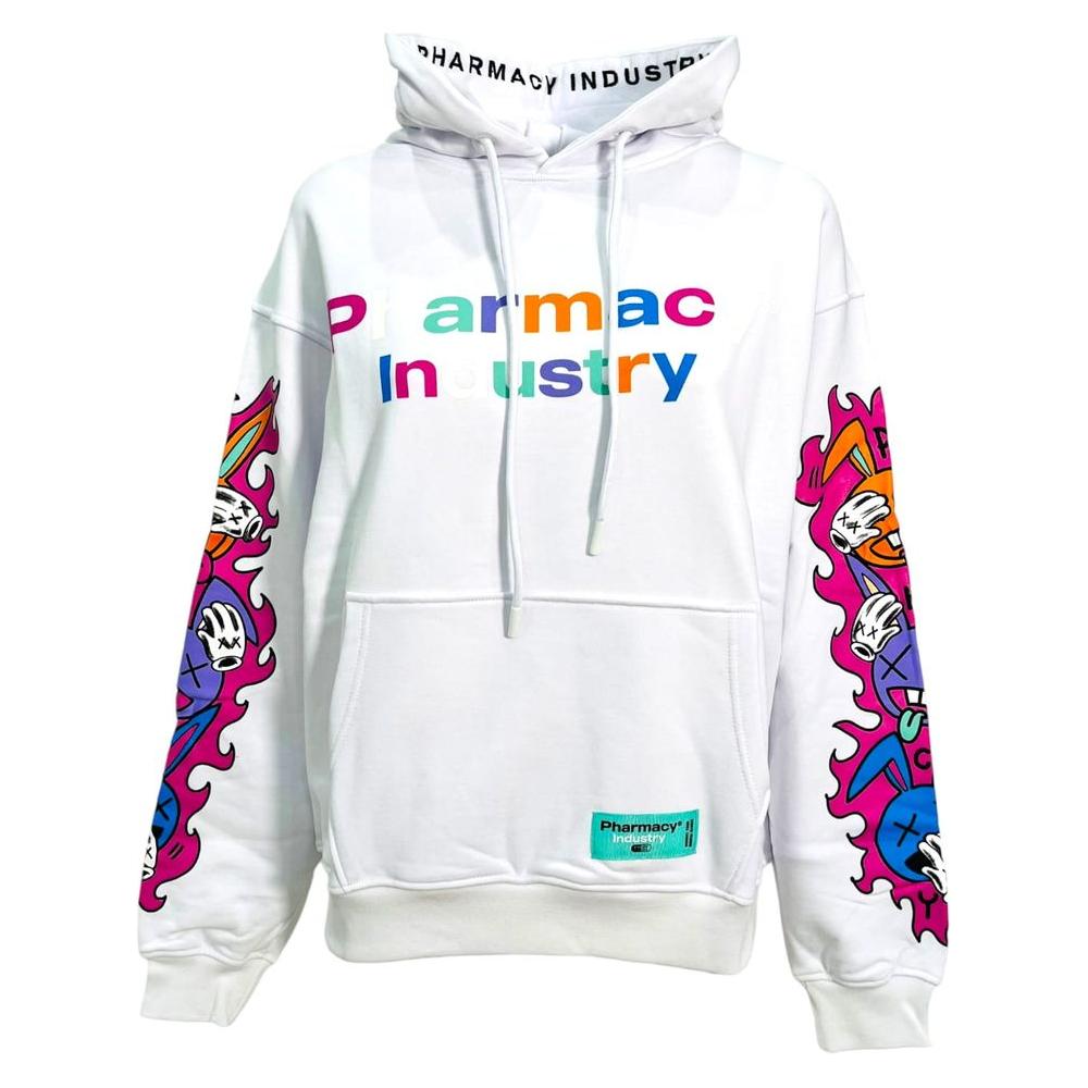 Pharmacy Industry White Cotton Women Sweatshirt Pharmacy Industry