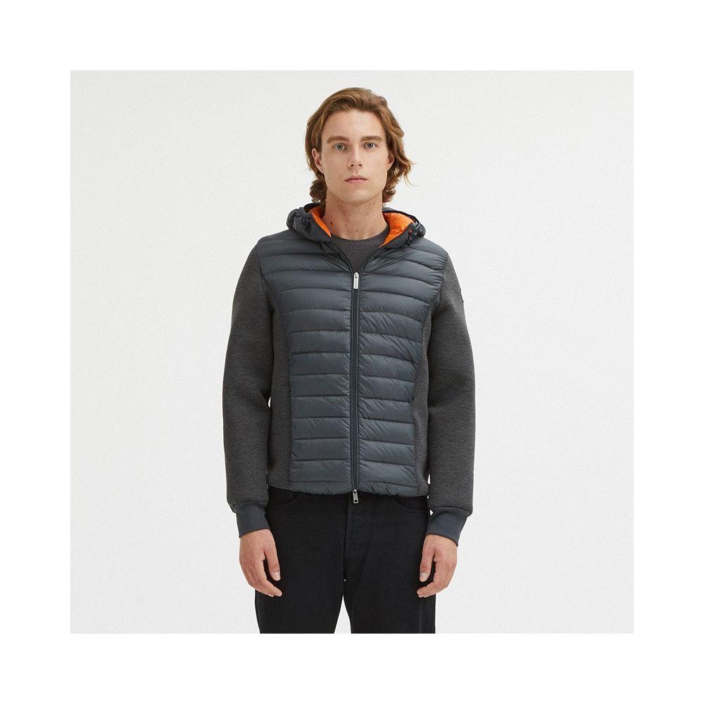 Centogrammi Elegant Grey Goose Down Puffer Jacket Centogrammi