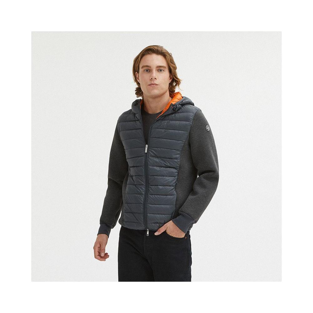 Centogrammi Elegant Grey Goose Down Puffer Jacket Centogrammi