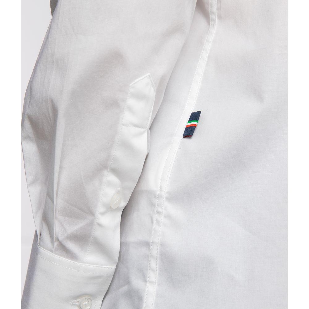 Aeronautica Militare White Cotton Men's Shirt Aeronautica Militare