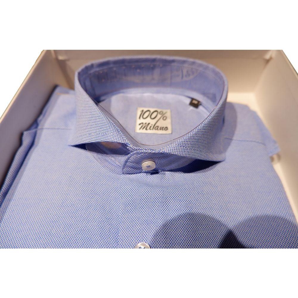 Made in Italy Elegant Light Blue Oxford Shirt Made in Italy