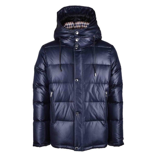 Elegant Blue Aquascutum Jacket with Removable Hood Aquascutum