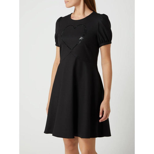 Love Moschino Black Wool Women Dress Love Moschino