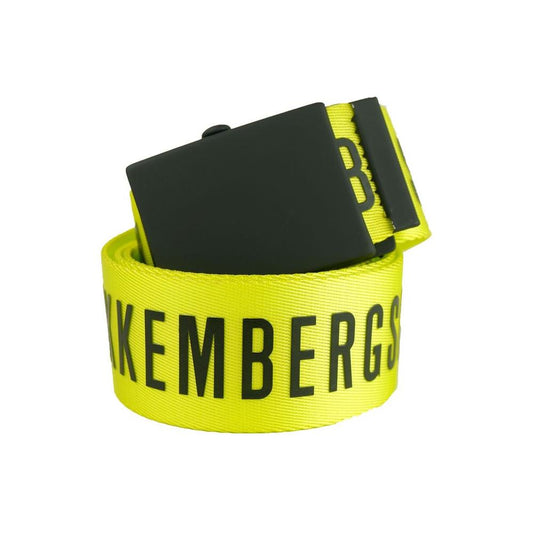 Bikkembergs Yellow Polyester Men Belt Bikkembergs