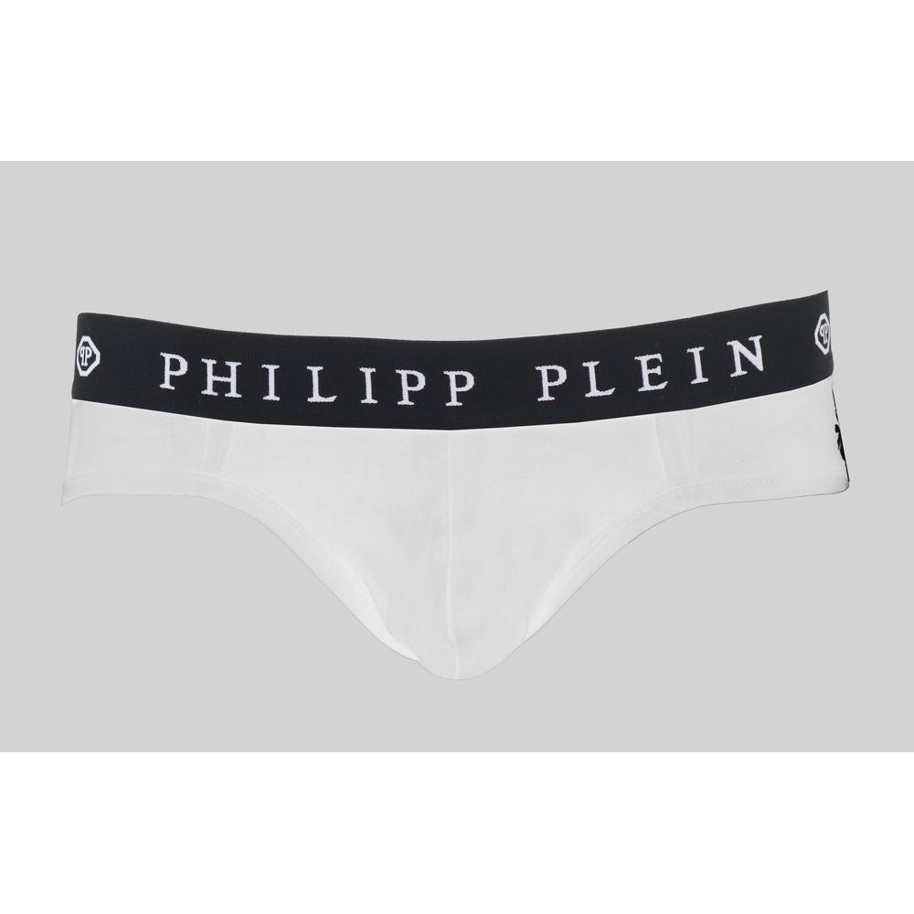 Philipp Plein White Cotton Men Boxer Short Philipp Plein