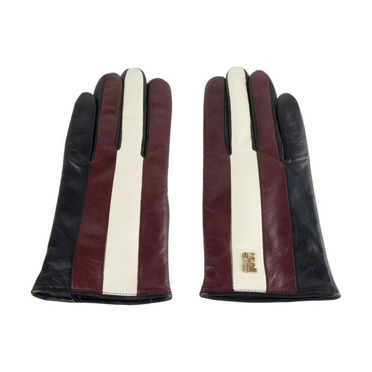 Cavalli Class Red Lambskin Women Glove Cavalli Class