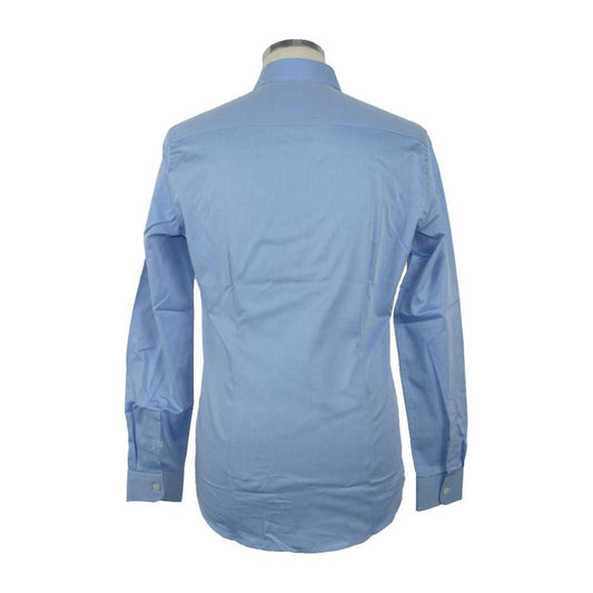 Made in Italy Elegance Unleashed Light Blue Cotton Shirt Made in Italy