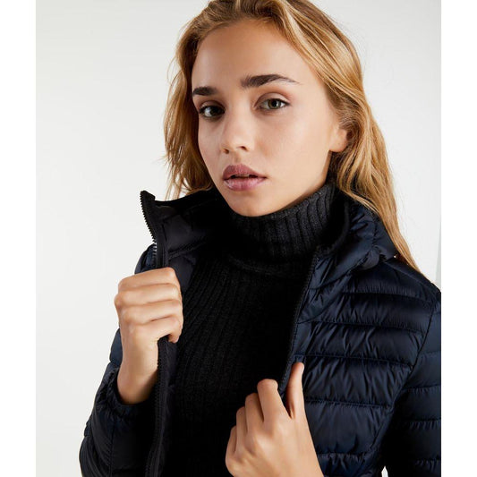 Refrigiwear Elegant Satin-Feel Down Jacket in Dark Blue Refrigiwear