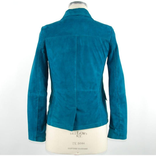 Emilio Romanelli Elegant Green Leather Jacket Emilio Romanelli