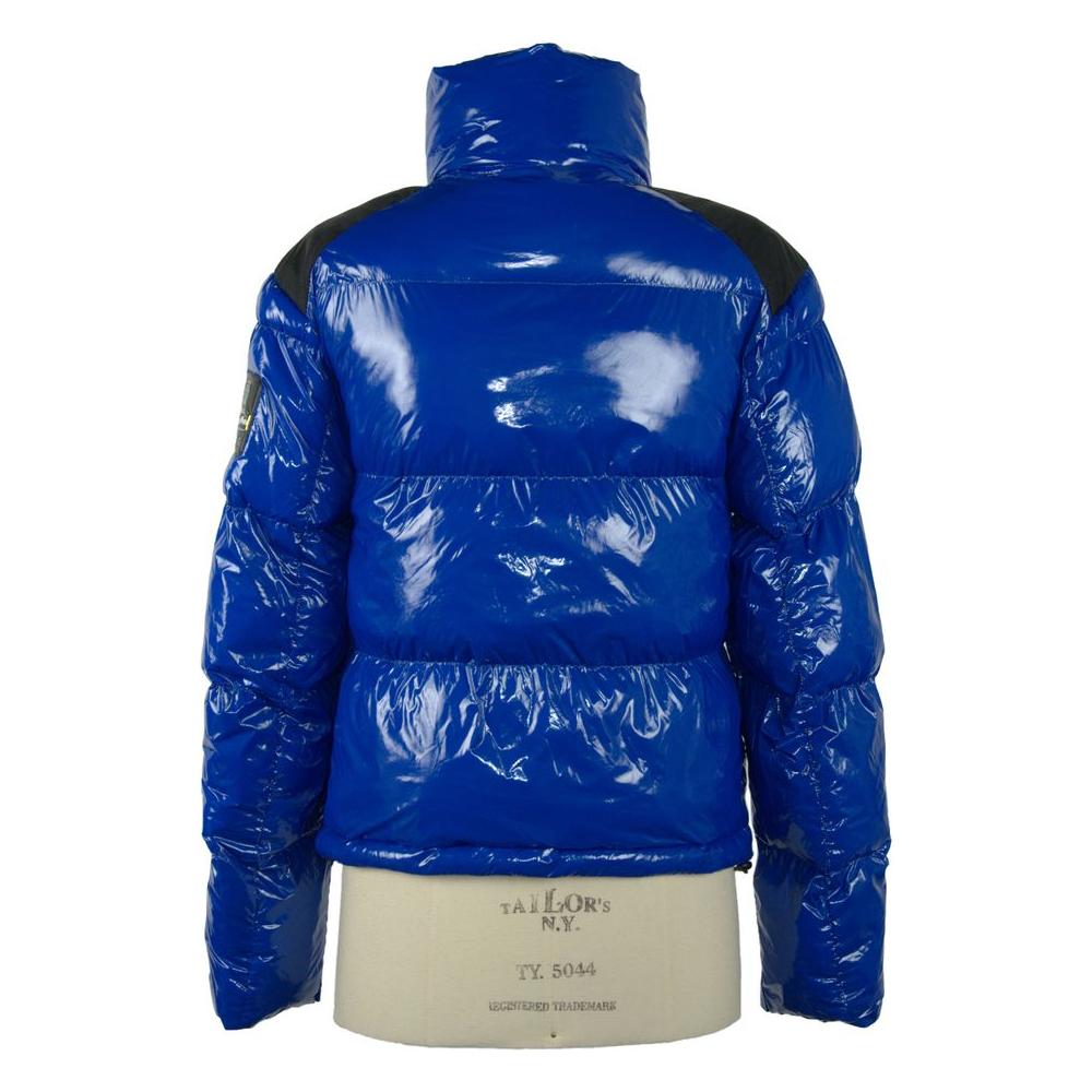 Refrigiwear Chic Blue Down Jacket with Eco-Friendly Flair Refrigiwear