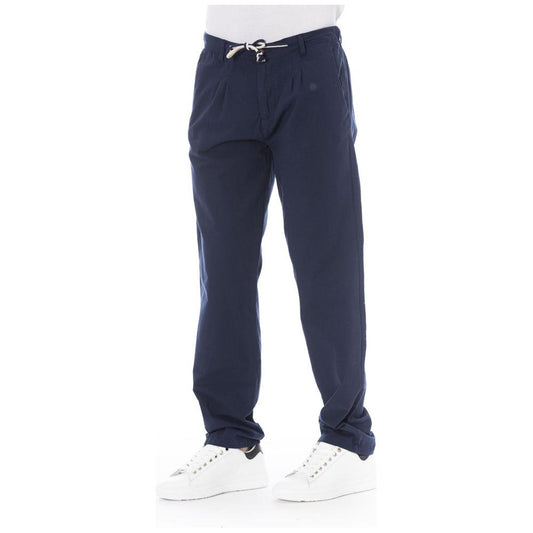 Baldinini Trend Blue Cotton Men Pant Baldinini Trend