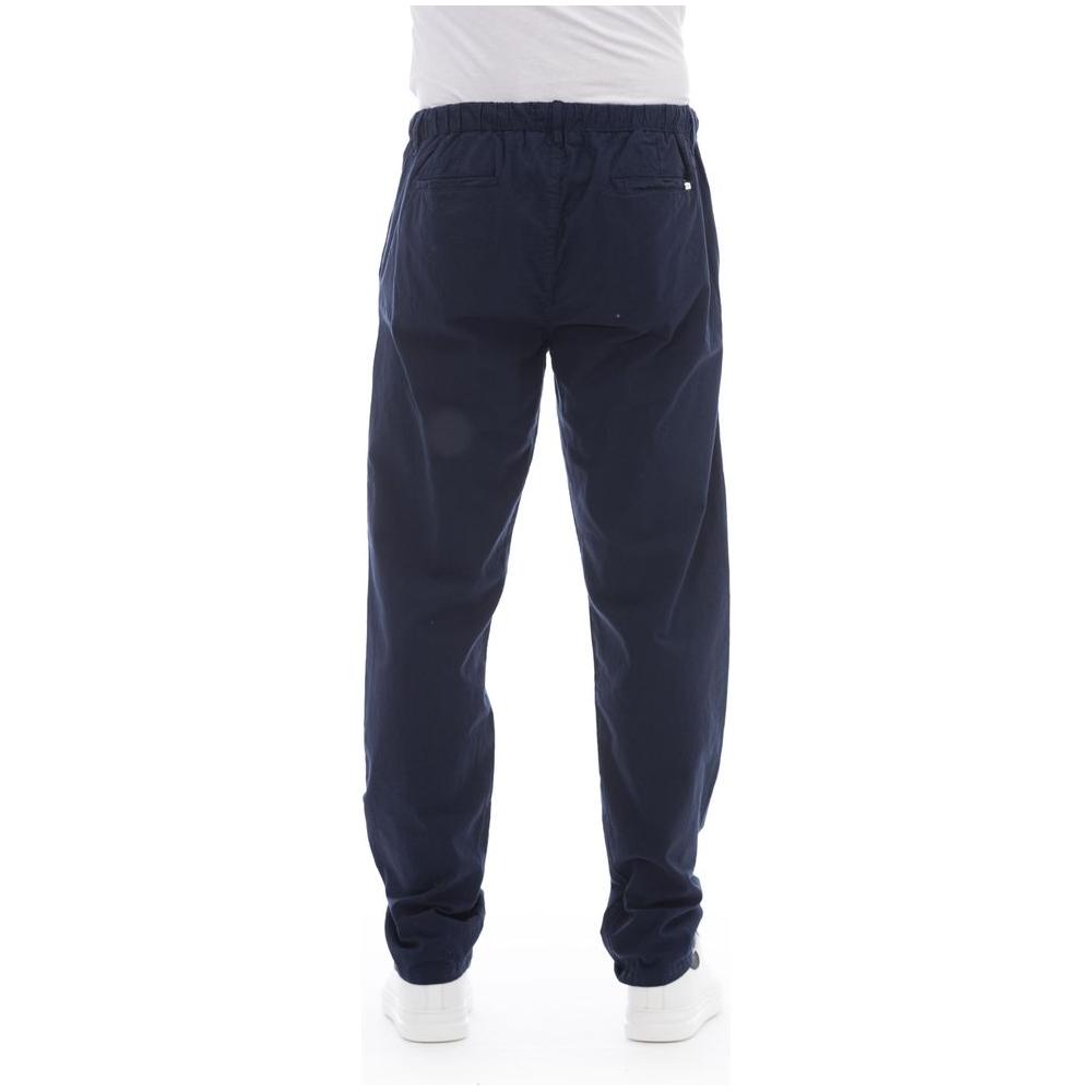 Baldinini Trend Blue Cotton Men Chino Pant Baldinini Trend