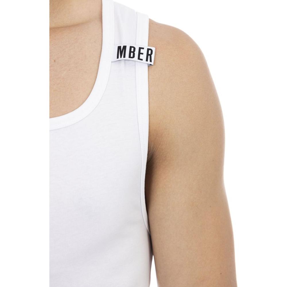 Bikkembergs White Cotton Men's Tank Top Bikkembergs