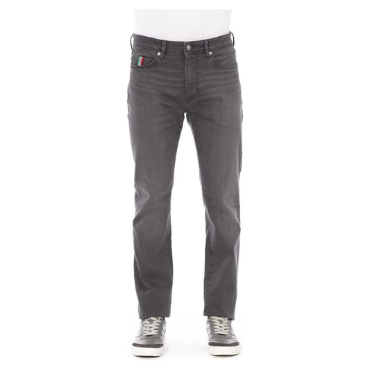 Baldinini Trend Gray Cotton Mens Jeans Baldinini Trend