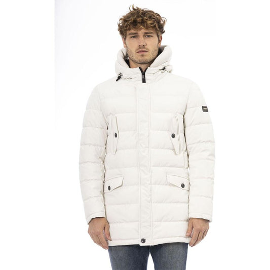 Baldinini Trend White Polyester Men's Jacket Baldinini Trend