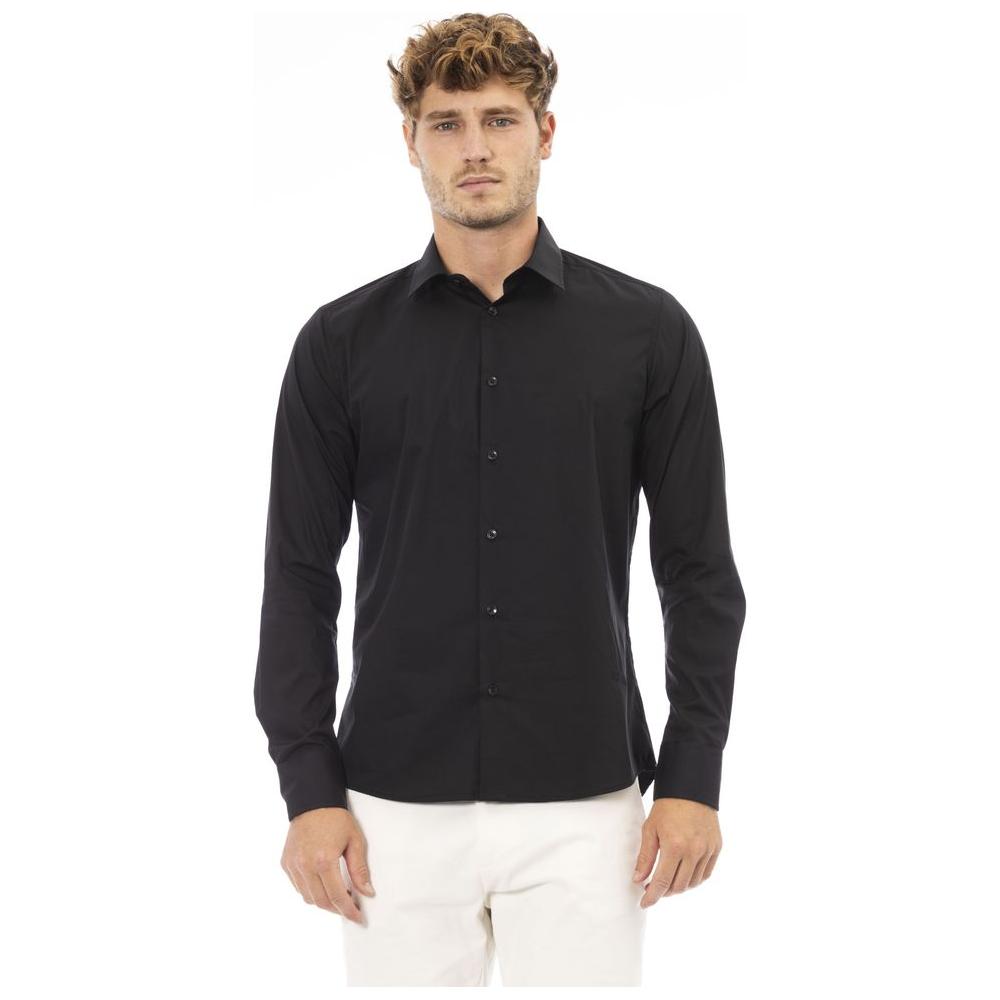 Baldinini Trend Black Cotton Men Shirt