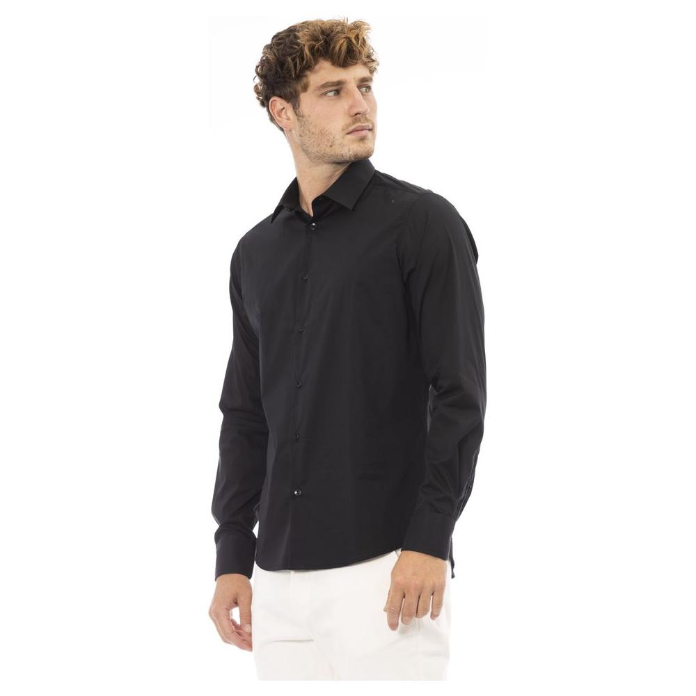 Baldinini Trend Black Cotton Men Shirt