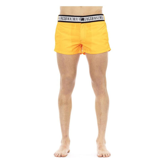 Bikkembergs Orange Polyamide Men Swim Short Bikkembergs