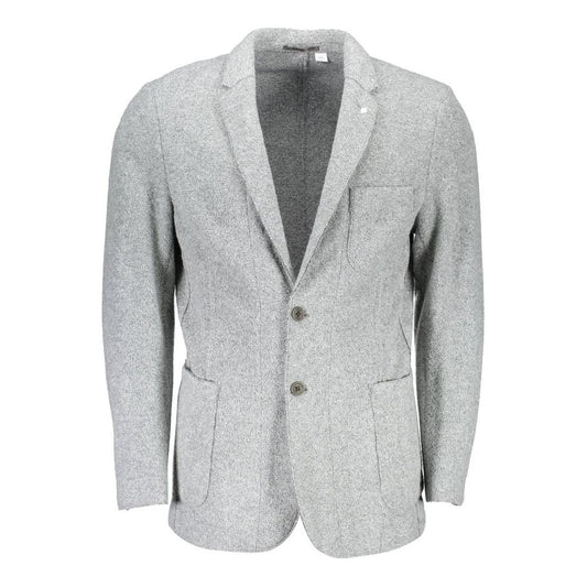 Gant Elegant Gray Long Sleeve Classic Jacket Gant