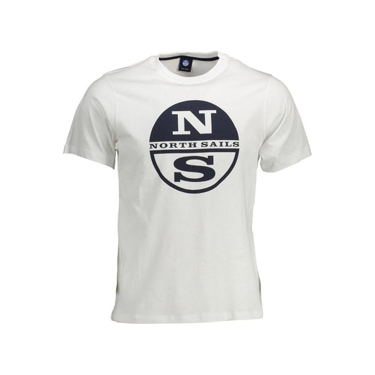 North Sails White Cotton Men T-Shirt North Sails