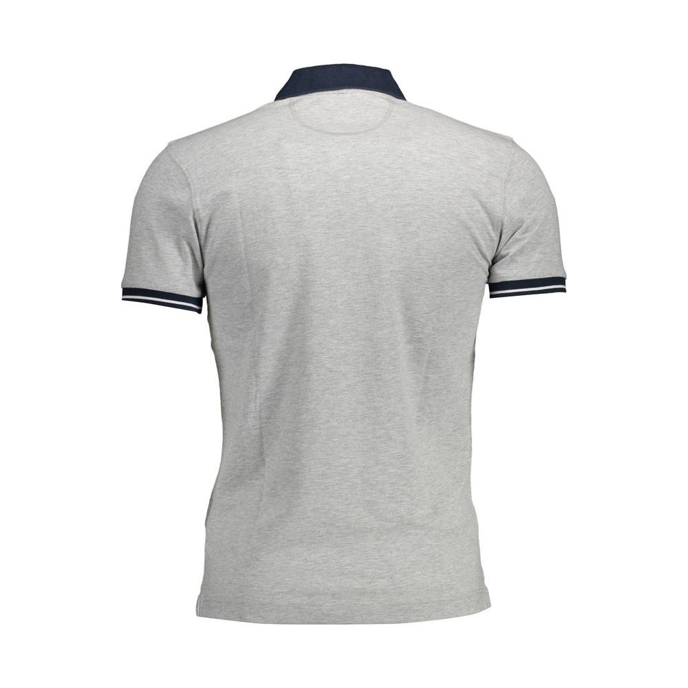 La Martina Slim Fit Embroidered Polo in Gray La Martina