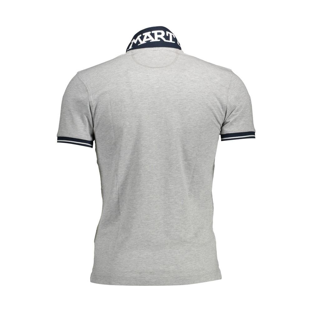 La Martina Slim Fit Embroidered Polo in Gray La Martina