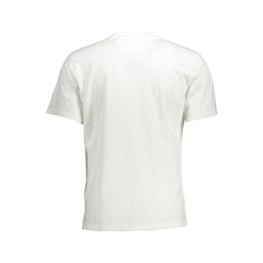 La Martina Elegant White Embroidered Pocket Tee La Martina