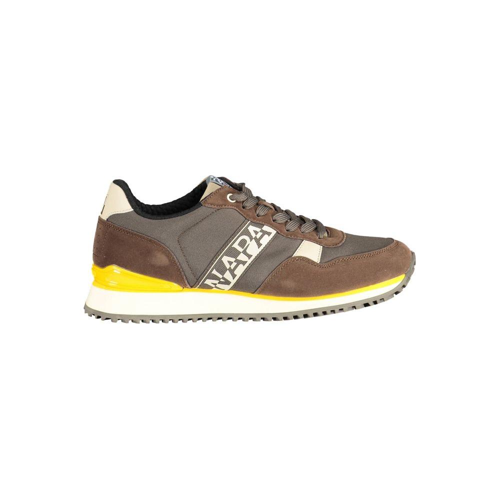 Napapijri Chic Brown Lace-Up Sports Sneakers Napapijri