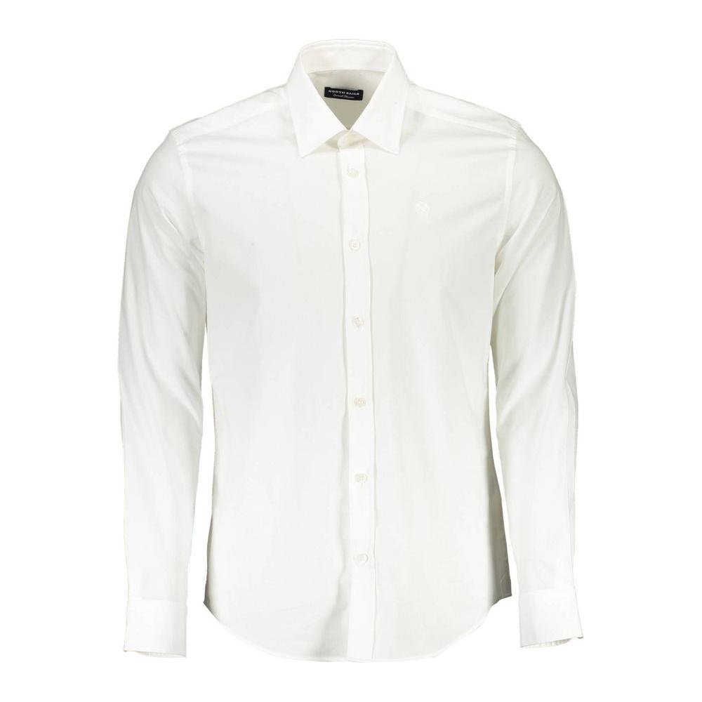 North Sails Elegant White Stretch Cotton Shirt North Sails