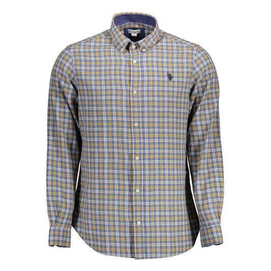 U.S. POLO ASSN. Slim Fit Button-Down Collar Shirt in Blue U.S. POLO ASSN.