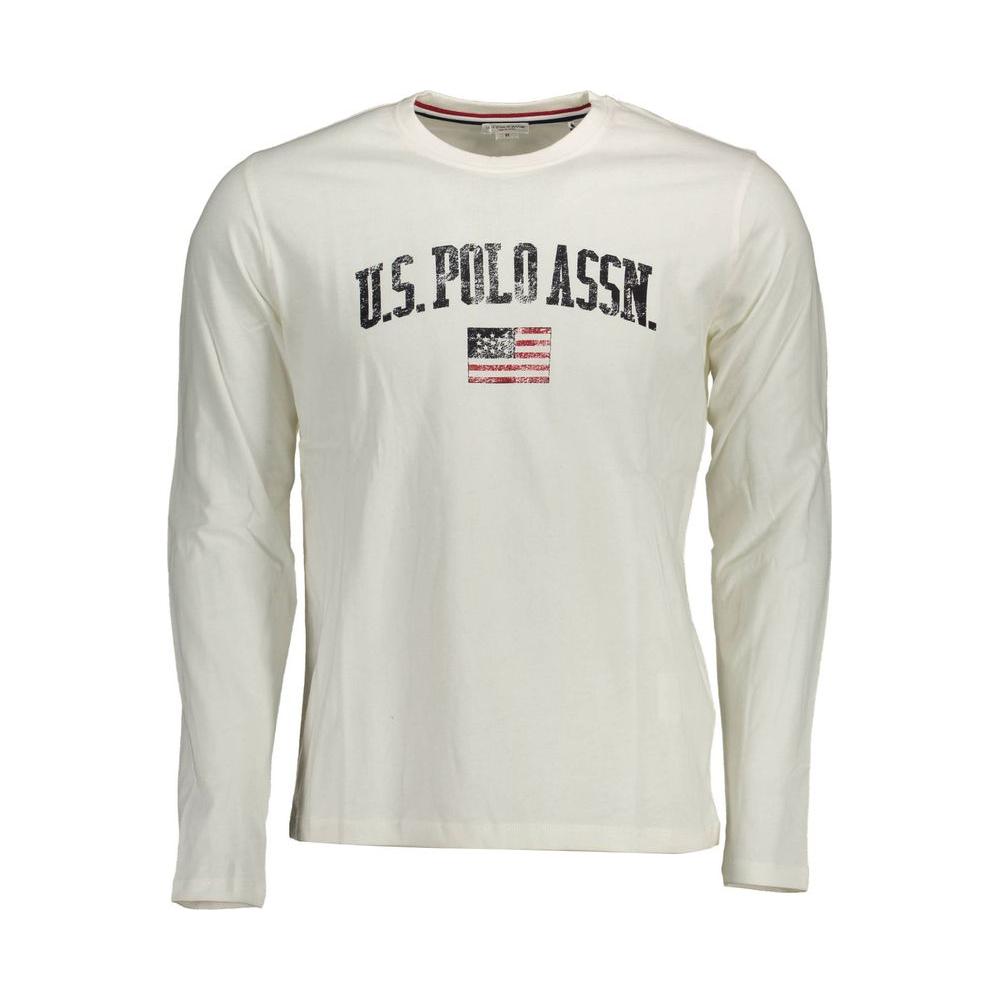 U.S. POLO ASSN. Elegant White Cotton Round Neck Tee U.S. POLO ASSN.