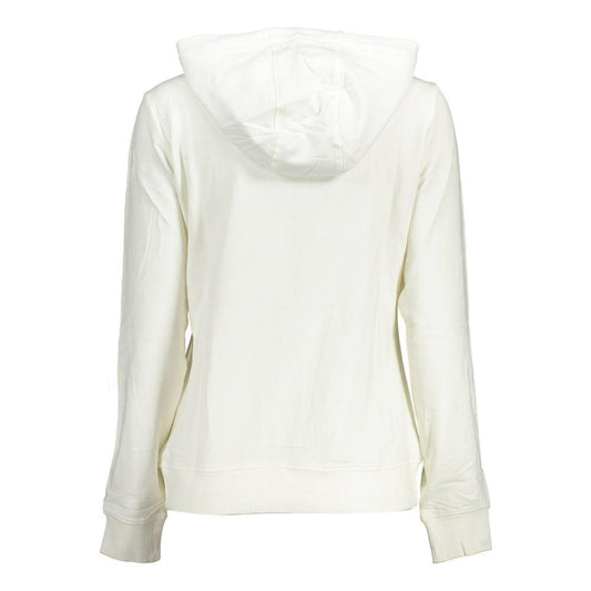 U.S. POLO ASSN. Chic White Hooded Zip Sweatshirt with Logo Detail U.S. POLO ASSN.