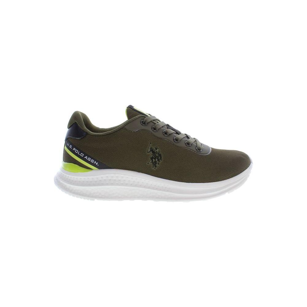 U.S. POLO ASSN. Chic Green Lace-Up Sports Sneakers U.S. POLO ASSN.