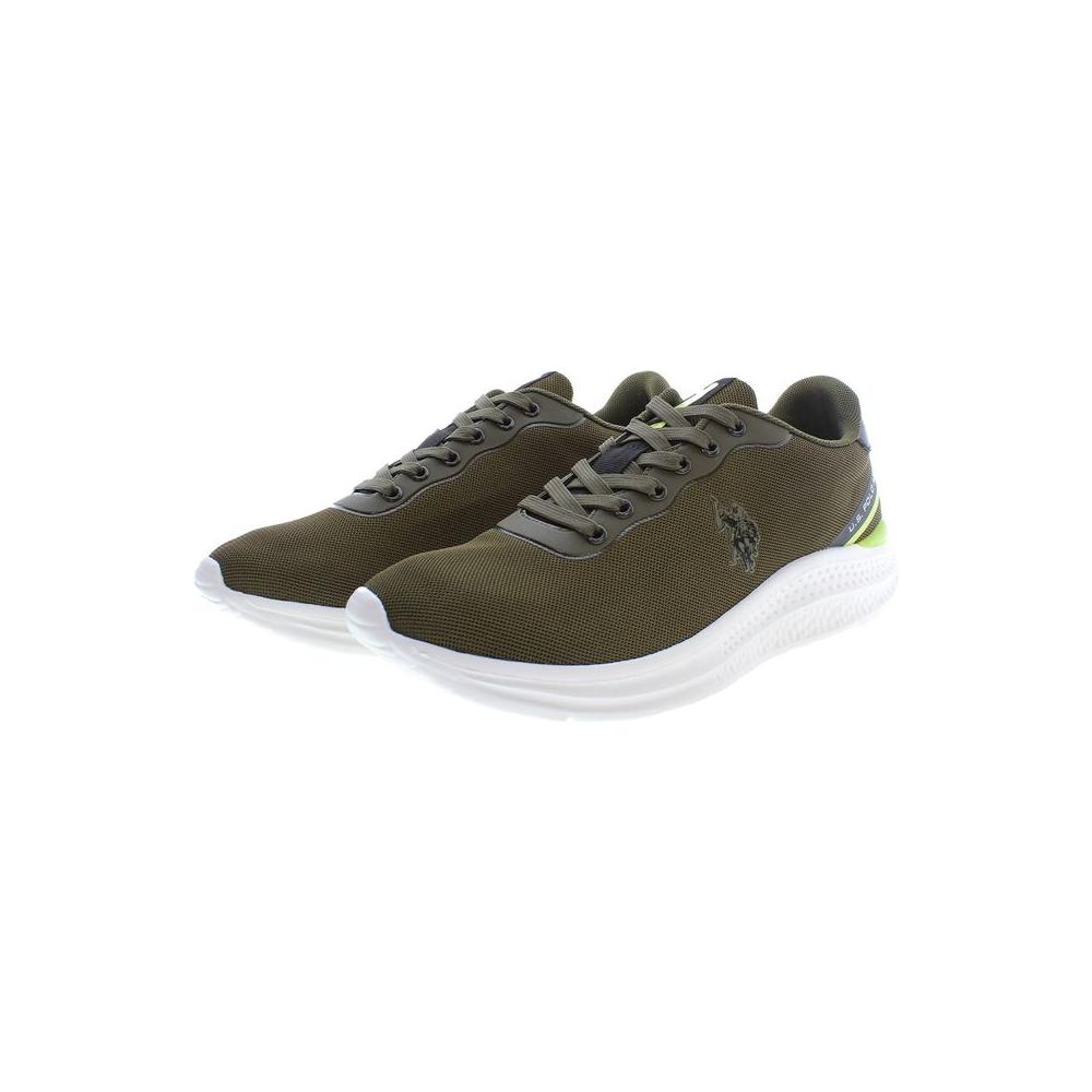 U.S. POLO ASSN. Chic Green Lace-Up Sports Sneakers U.S. POLO ASSN.